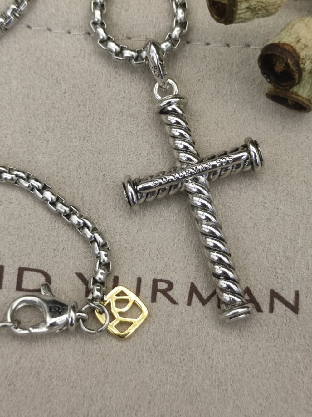 David Yurman 925 Silver Necklaces with Original Pouch